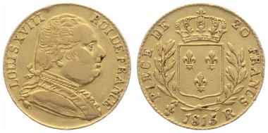 Frankreich 20 Francs 1815 R - Louis XVIII. - London